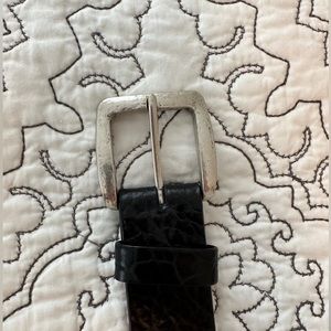 Allen Edmonds Black Leather Casual Belt Waist 36 - American Bison